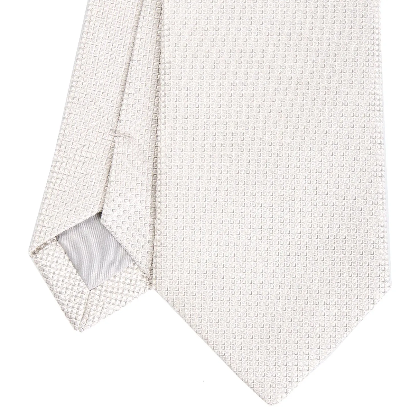CRAVATTA CERIMONIA In seta jacquard grigio chiaro
