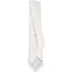 CRAVATTA CERIMONIA In seta jacquard grigio chiaro