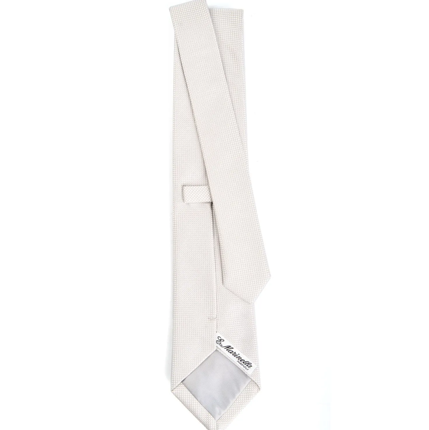 CRAVATTA CERIMONIA In seta jacquard grigio chiaro
