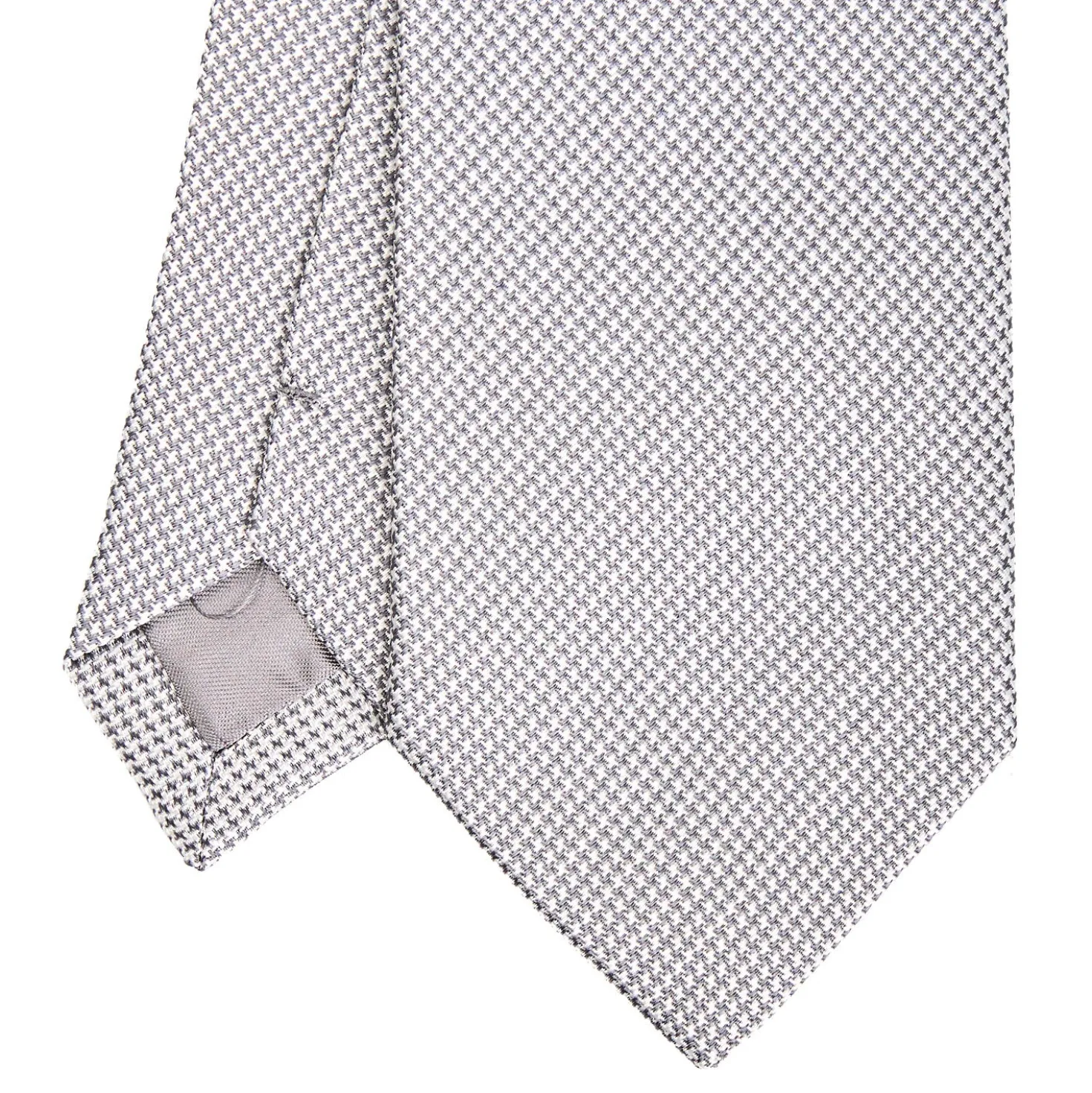 CRAVATTA CERIMONIA In seta jacquard grigio chiaro