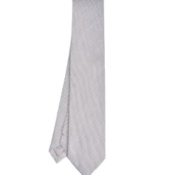 CRAVATTA CERIMONIA In seta jacquard grigio chiaro