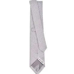 CRAVATTA CERIMONIA In seta jacquard grigio chiaro