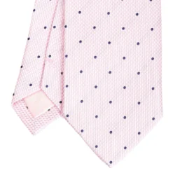 CRAVATTA CERIMONIA IN SETA JACQUARD ROSA Pois