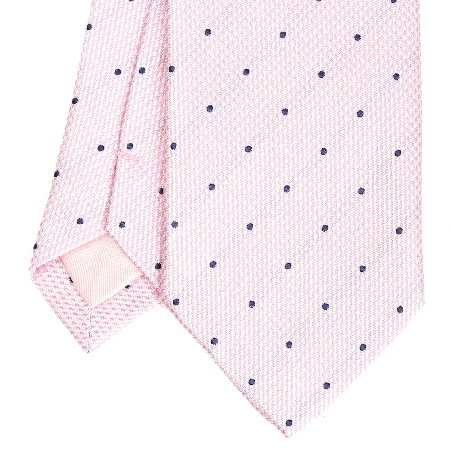 CRAVATTA CERIMONIA IN SETA JACQUARD ROSA Pois