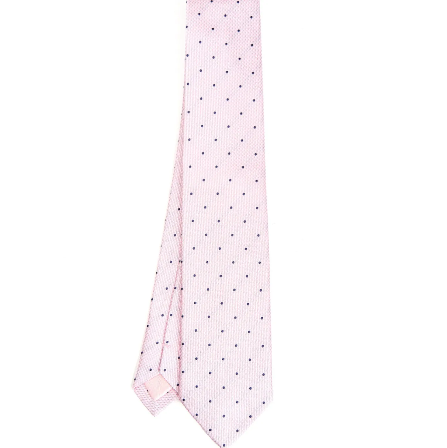 CRAVATTA CERIMONIA IN SETA JACQUARD ROSA Pois