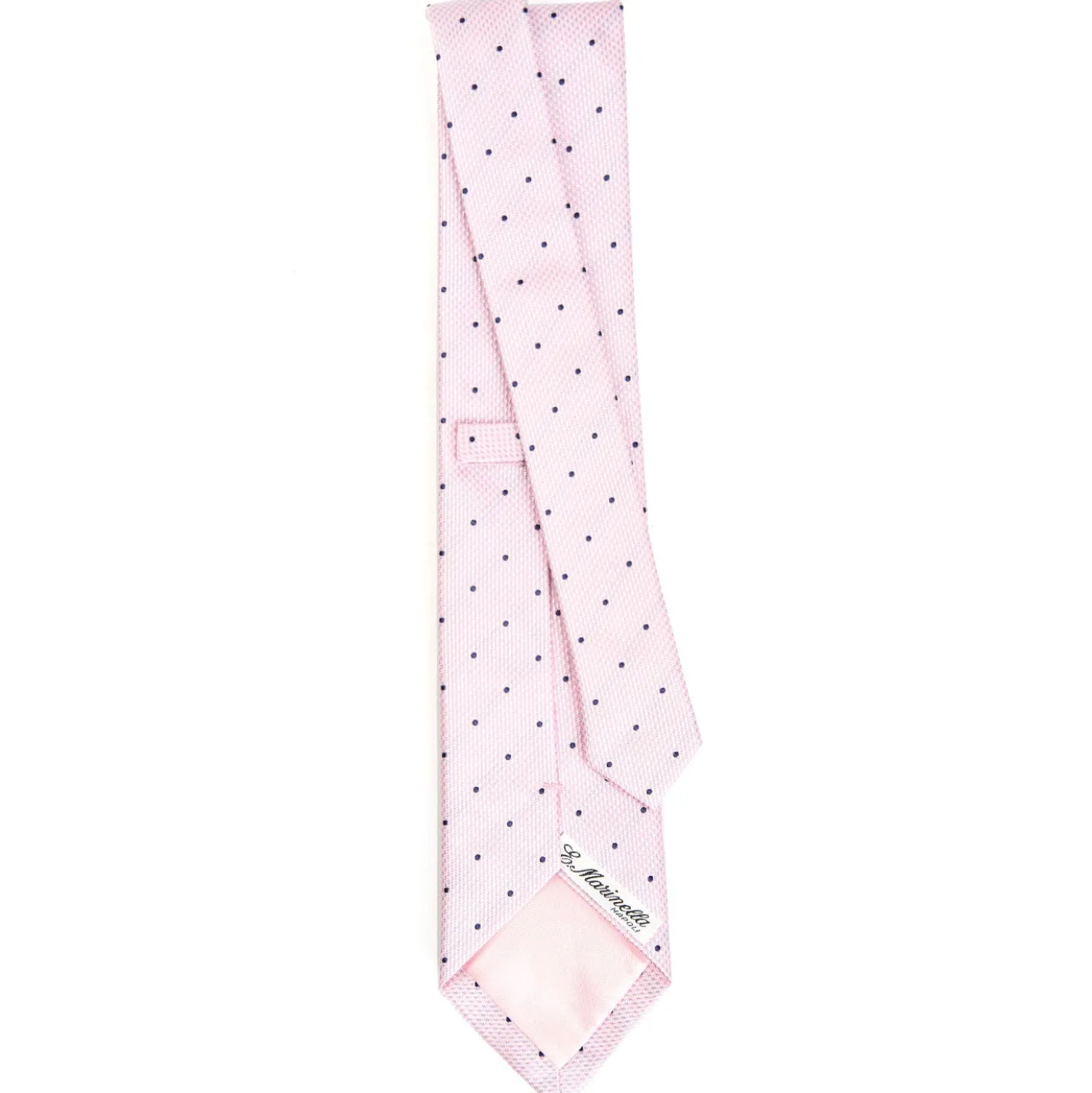 CRAVATTA CERIMONIA IN SETA JACQUARD ROSA Pois