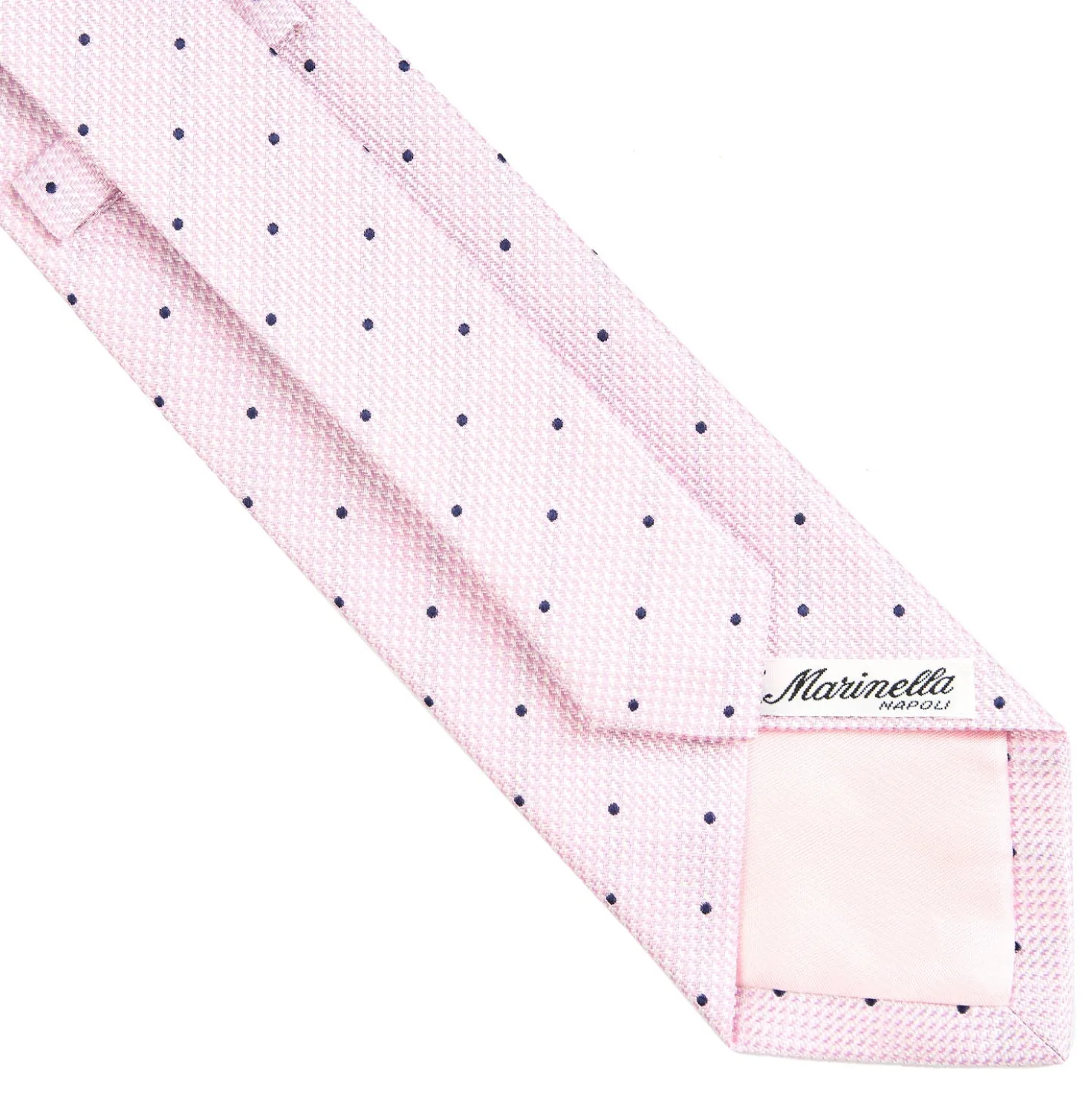 CRAVATTA CERIMONIA IN SETA JACQUARD ROSA Pois