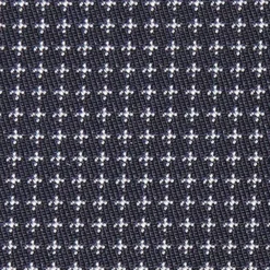 CRAVATTA CERIMONIA IN SETA JACQUARD BLU SCURO Microfanatsia geometrica