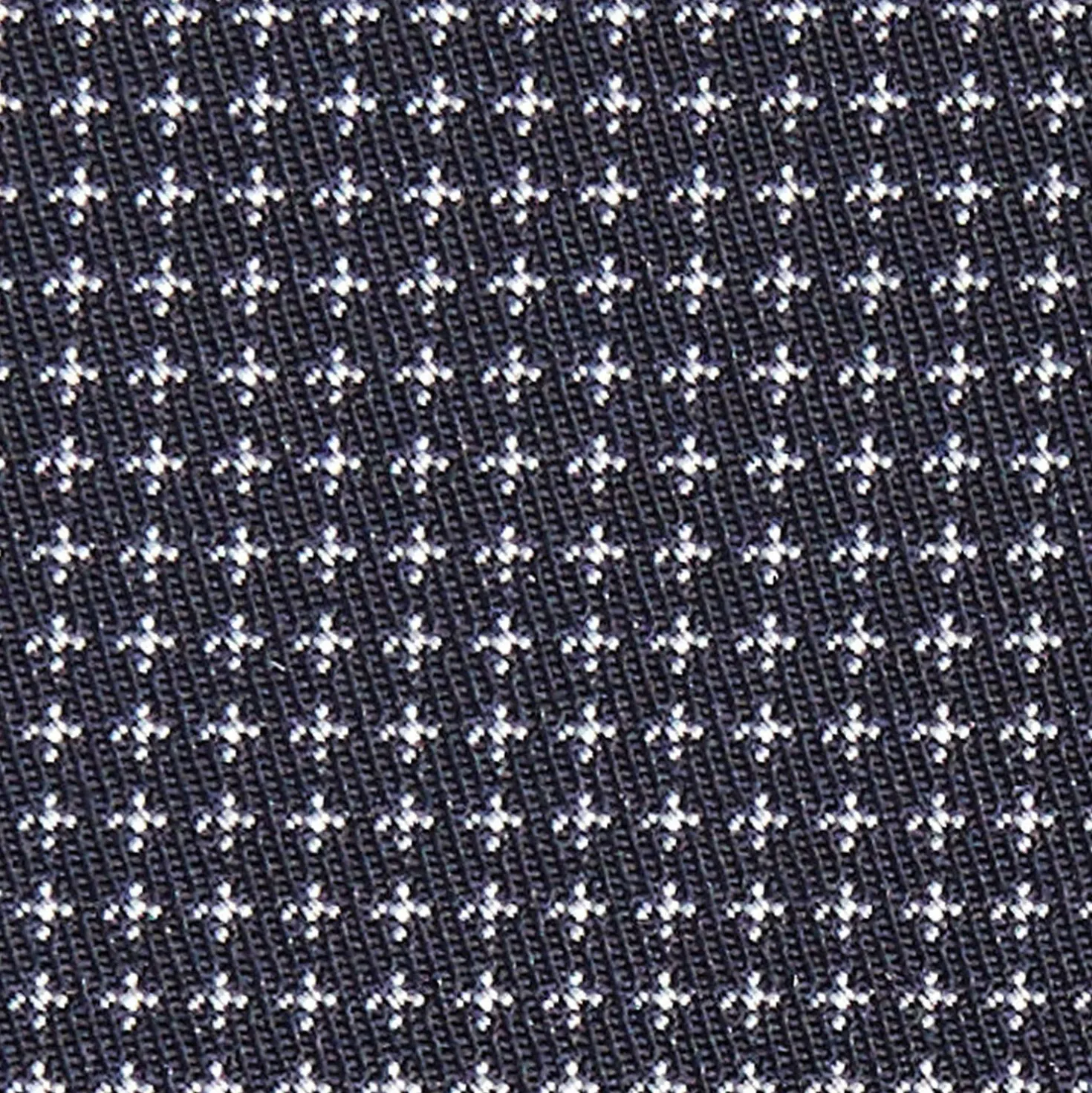 CRAVATTA CERIMONIA IN SETA JACQUARD BLU SCURO Microfanatsia geometrica