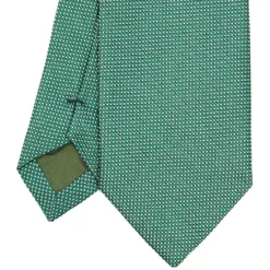 CRAVATTA CERIMONIA IN SETA JACQUARD VERDE CHIARO Microfantasia geometrica
