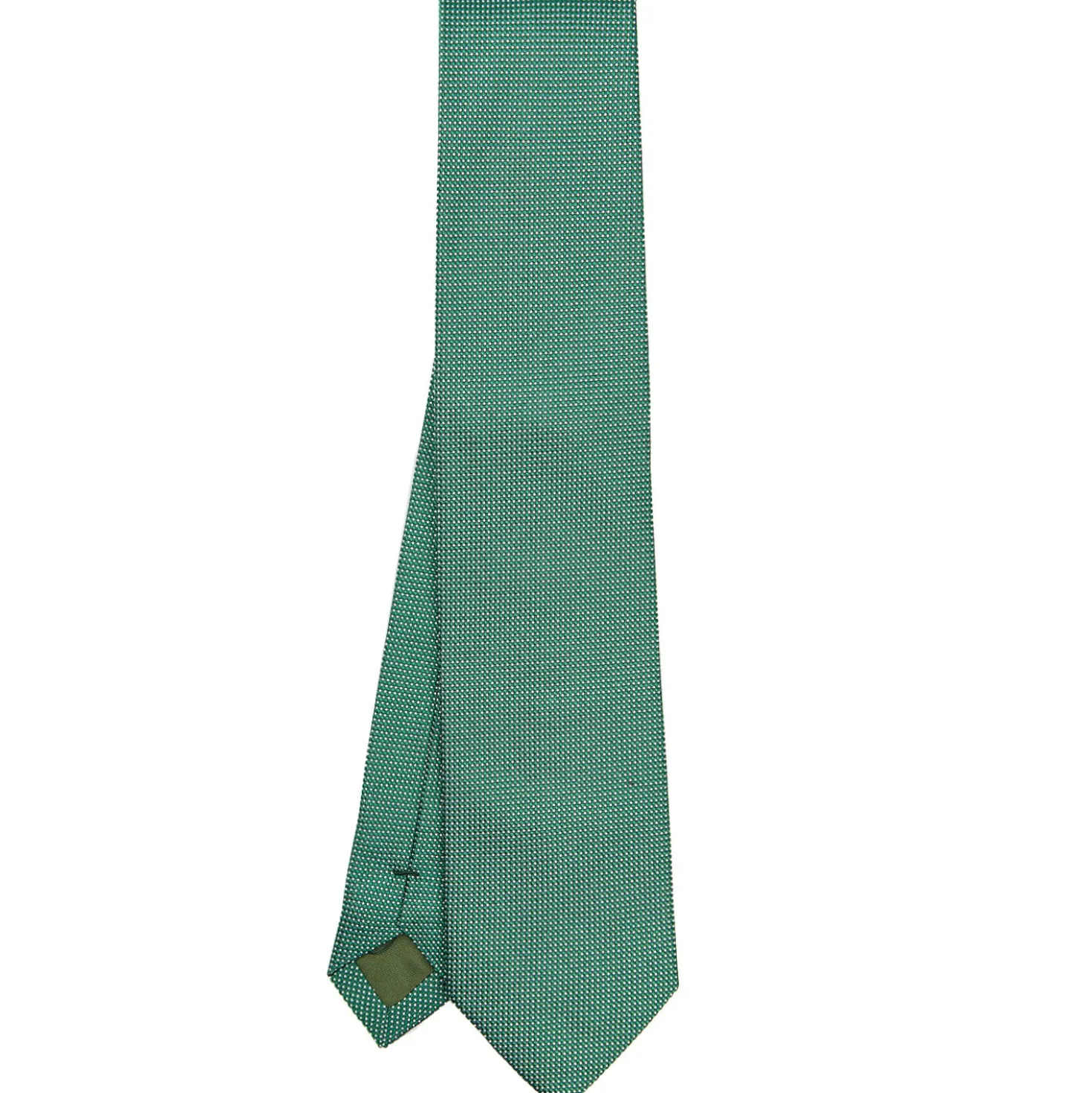 CRAVATTA CERIMONIA IN SETA JACQUARD VERDE CHIARO Microfantasia geometrica