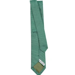 CRAVATTA CERIMONIA IN SETA JACQUARD VERDE CHIARO Microfantasia geometrica