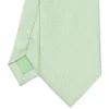 CRAVATTA CERIMONIA IN SETA JACQUARD VERDE CHIARO Microfantasia geometrica