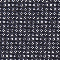CRAVATTA CERIMONIA IN SETA JACQUARD BLU SCURO Microfantasia geometrica