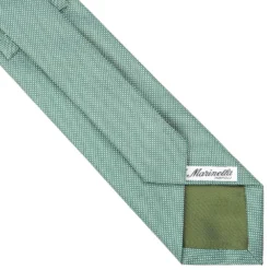 CRAVATTA CERIMONIA IN SETA JACQUARD VERDE CHIARO Microfantasia geometrica