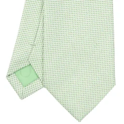 CRAVATTA CERIMONIA IN SETA JACQUARD VERDE CHIARO Microfantasia geometrica