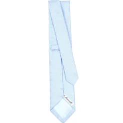 CRAVATTA CERIMONIA IN SETA JACQUARD AZZURRA Microfantasia geometrica