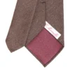 CRAVATTA CLASSICA DONNA IN LANA SFODERATA MARRONE BORDEAUX Bicolore