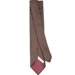 CRAVATTA CLASSICA DONNA IN LANA SFODERATA MARRONE BORDEAUX Bicolore