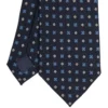 CRAVATTA CLASSICA IN LANA BLU SCURO Microfantasia fiore