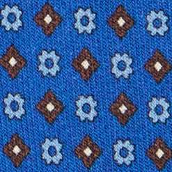 CRAVATTA CLASSICA IN LANA BLUETTE Microfantasia fiore