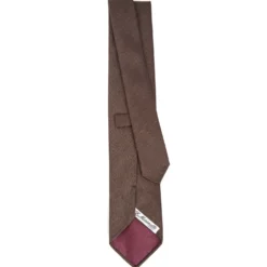 CRAVATTA CLASSICA IN LANA SFODERATA MARRONE BORDEAUX Bicolore