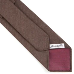 CRAVATTA CLASSICA IN LANA SFODERATA MARRONE BORDEAUX Bicolore