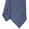 CRAVATTA CLASSICA IN LANA SFODERATA BLU Pied de poule