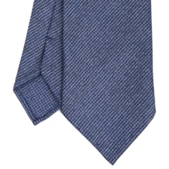 CRAVATTA CLASSICA IN LANA SFODERATA BLU Pied de poule