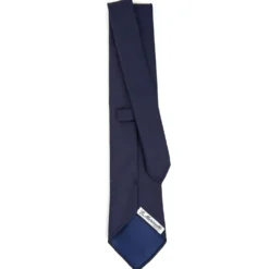 CRAVATTA CLASSICA IN LANA SFODERATA BLU SCURO BLU Bicolore