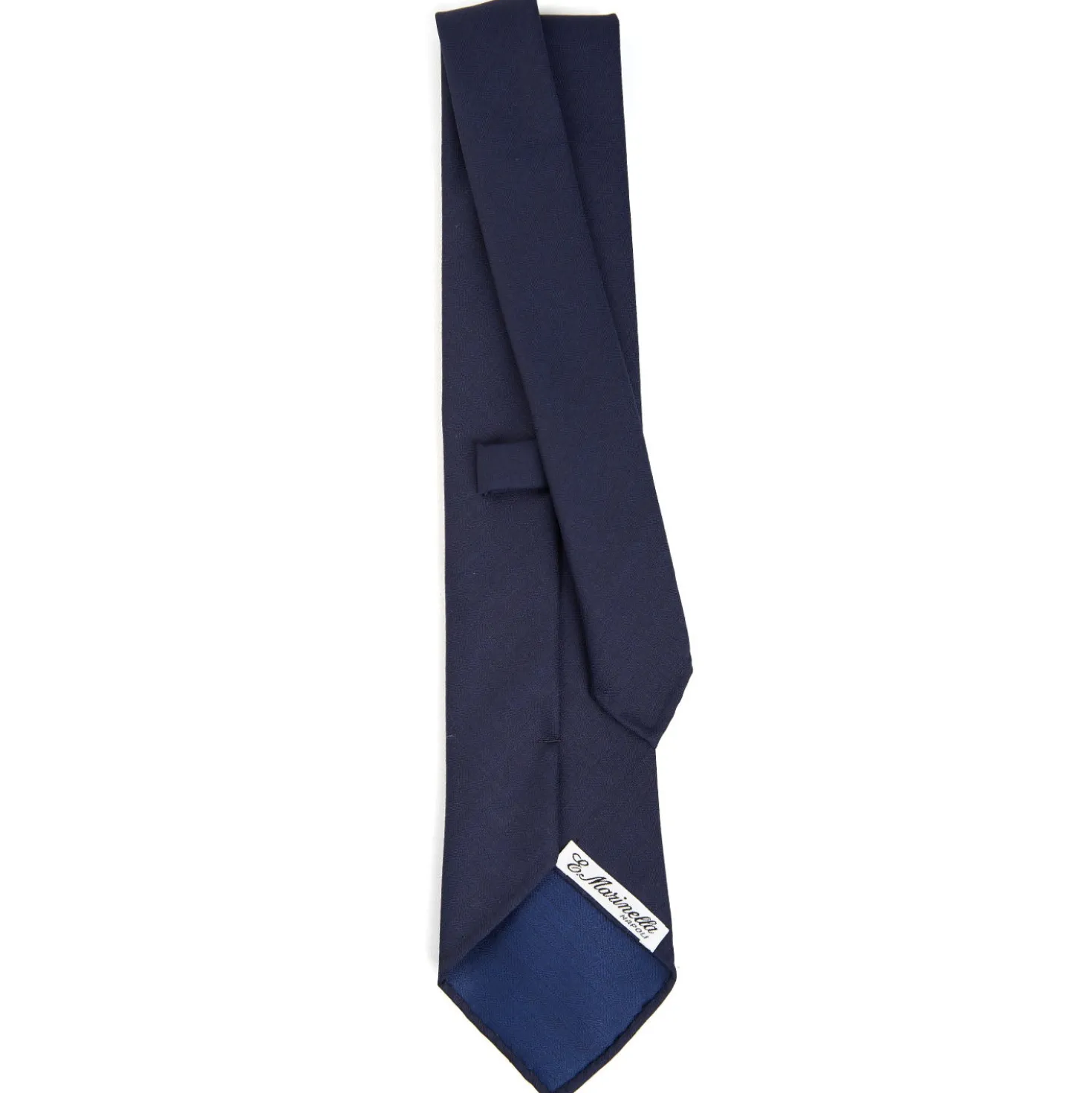 CRAVATTA CLASSICA IN LANA SFODERATA BLU SCURO BLU Bicolore