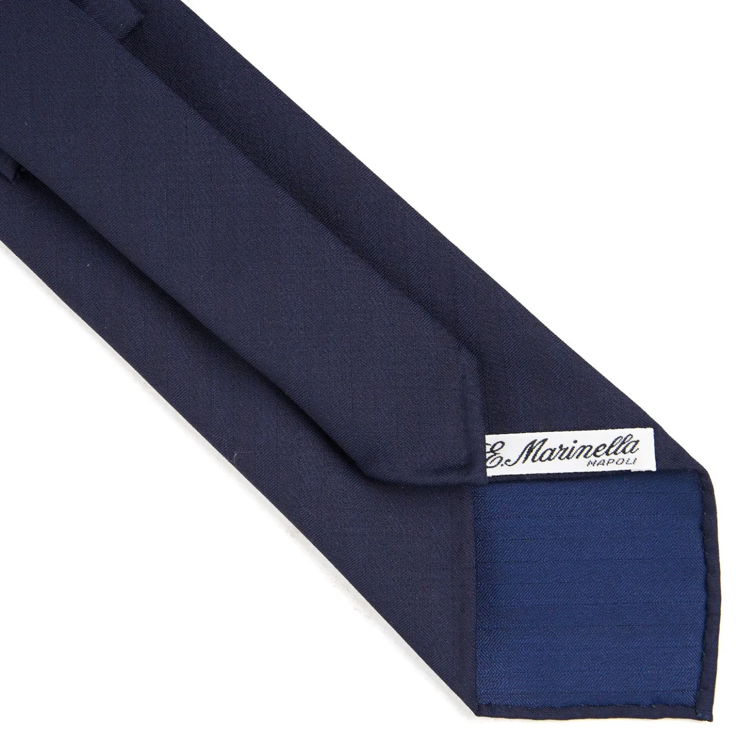 CRAVATTA CLASSICA IN LANA SFODERATA BLU SCURO BLU Bicolore