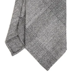 CRAVATTA CLASSICA IN LANA SFODERATA GRIGIO CHIARO Principe di galles