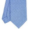 CRAVATTA CLASSICA IN SETA AZZURRO Microfantasia m geometrica