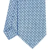 CRAVATTA CLASSICA IN SETA AZZURRO Microfantasia m geometrica