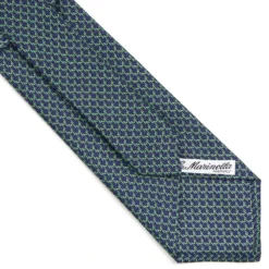 CRAVATTA CLASSICA IN SETA BLU SCURO Microfantasia m geometrica