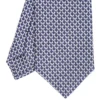 CRAVATTA CLASSICA IN SETA BLU Microfantasia m geometrica