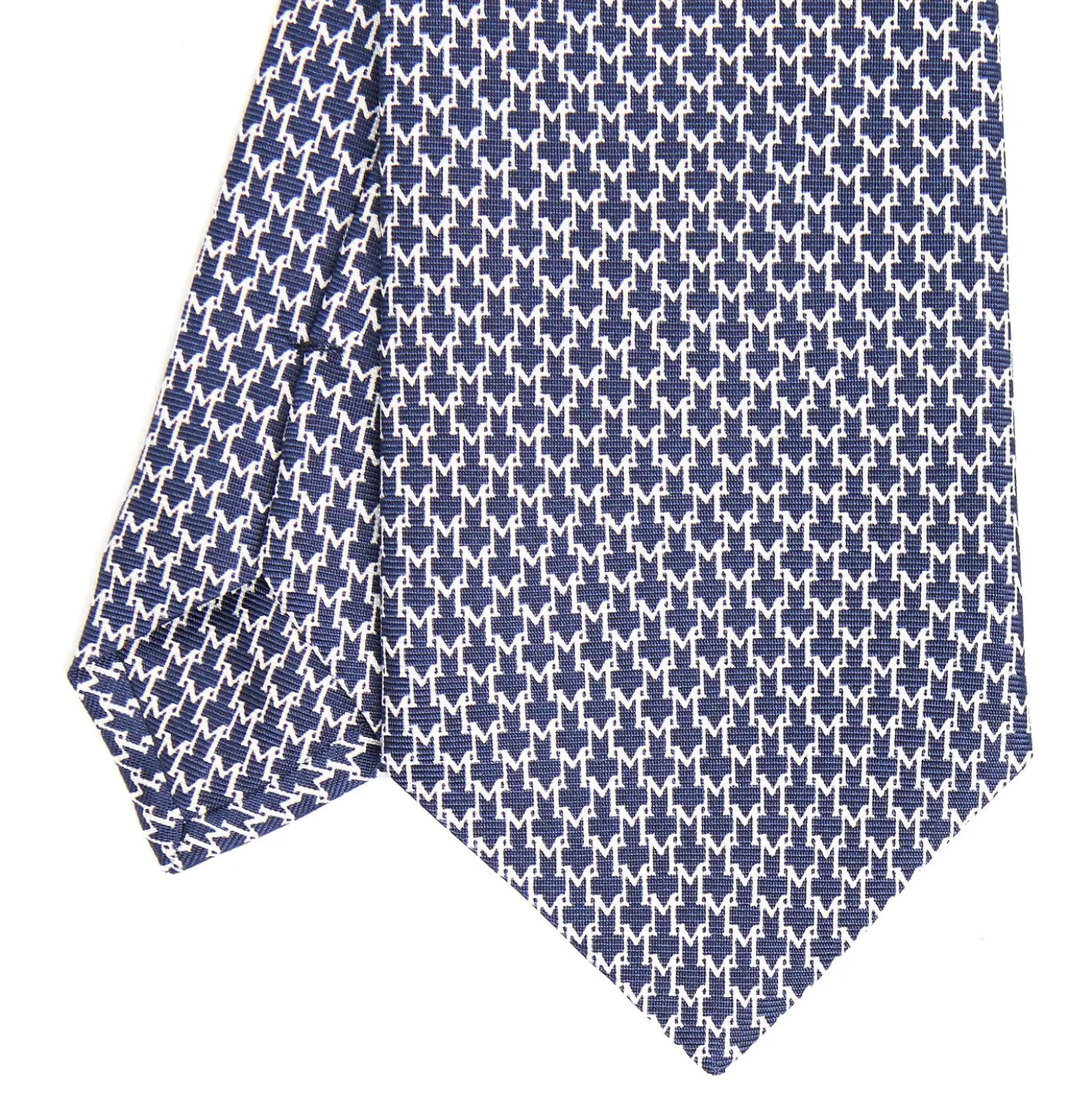 CRAVATTA CLASSICA IN SETA BLU Microfantasia m geometrica
