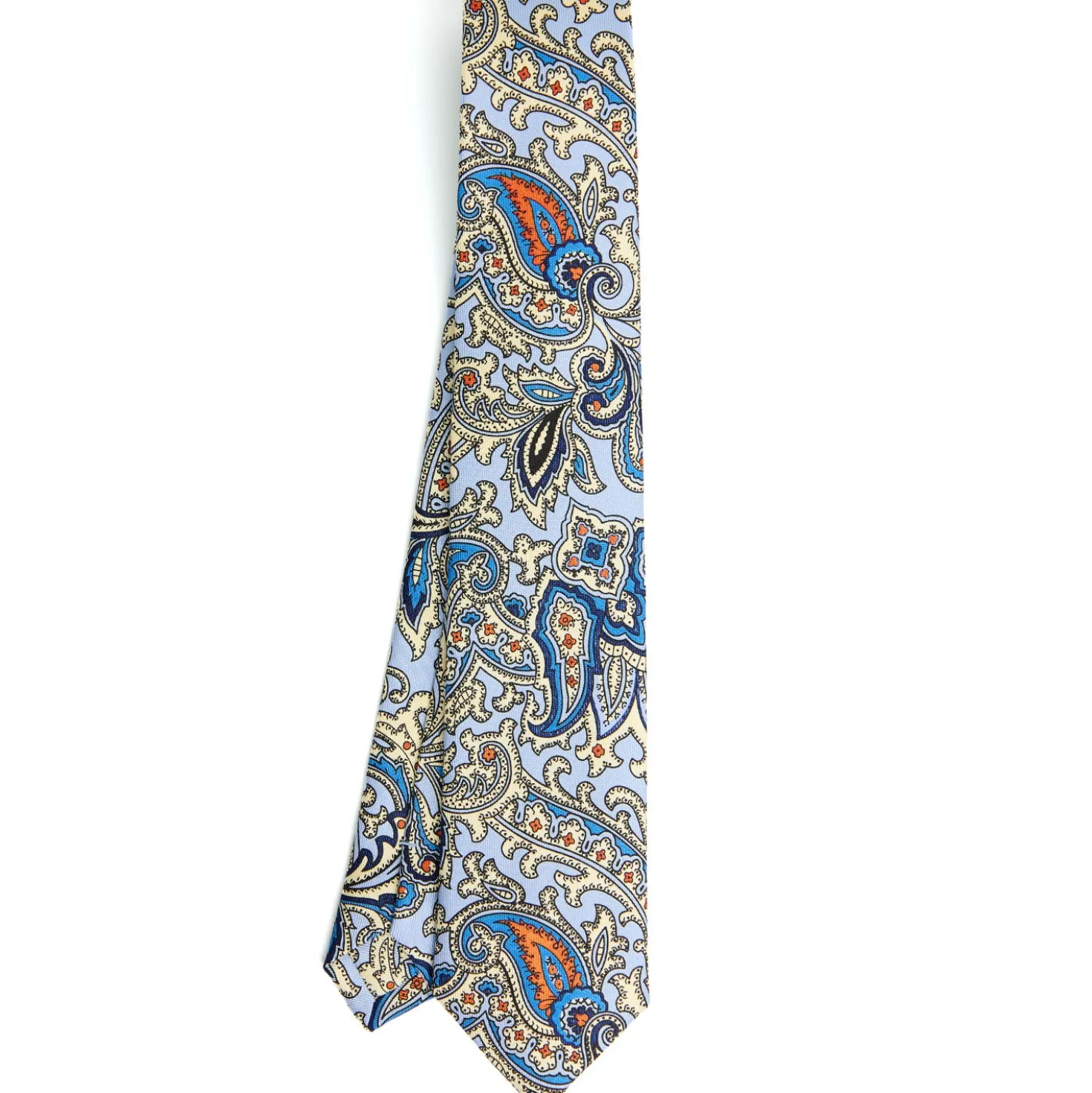 CRAVATTA DONNA CLASSICA IN SETA STAMPATA AZZURRA Archivio inspiration