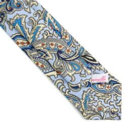 CRAVATTA DONNA CLASSICA IN SETA STAMPATA AZZURRA Archivio inspiration