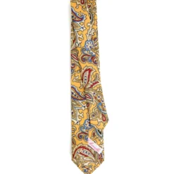 CRAVATTA DONNA CLASSICA IN SETA STAMPATA GIALLA Archivio inspiration