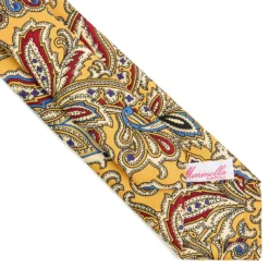 CRAVATTA DONNA CLASSICA IN SETA STAMPATA GIALLA Archivio inspiration