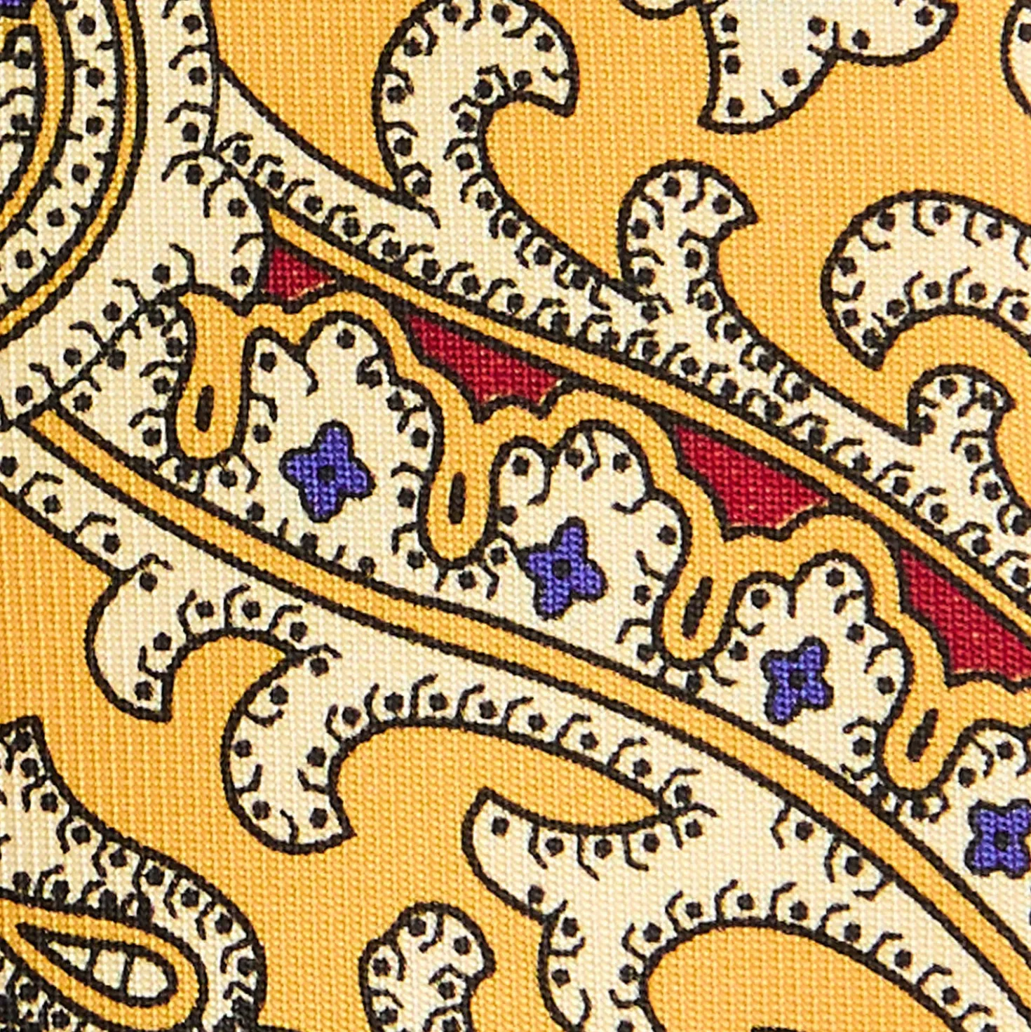 CRAVATTA DONNA CLASSICA IN SETA STAMPATA GIALLA Archivio inspiration