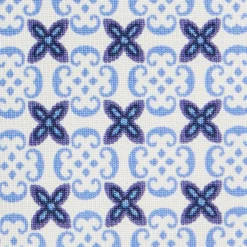 CRAVATTA DONNA CLASSICA IN SETA STAMPATA AZZURRA Microfantasia inspirazione foulard
