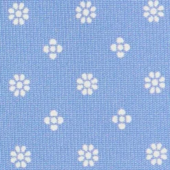 CRAVATTA DONNA CLASSICA IN SETA STAMPATA AZZURRA Microfantasia fiore