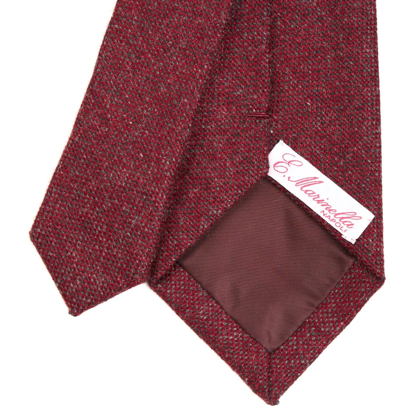 CRAVATTA DONNA IN LANA BORDEAUX Tinta unita