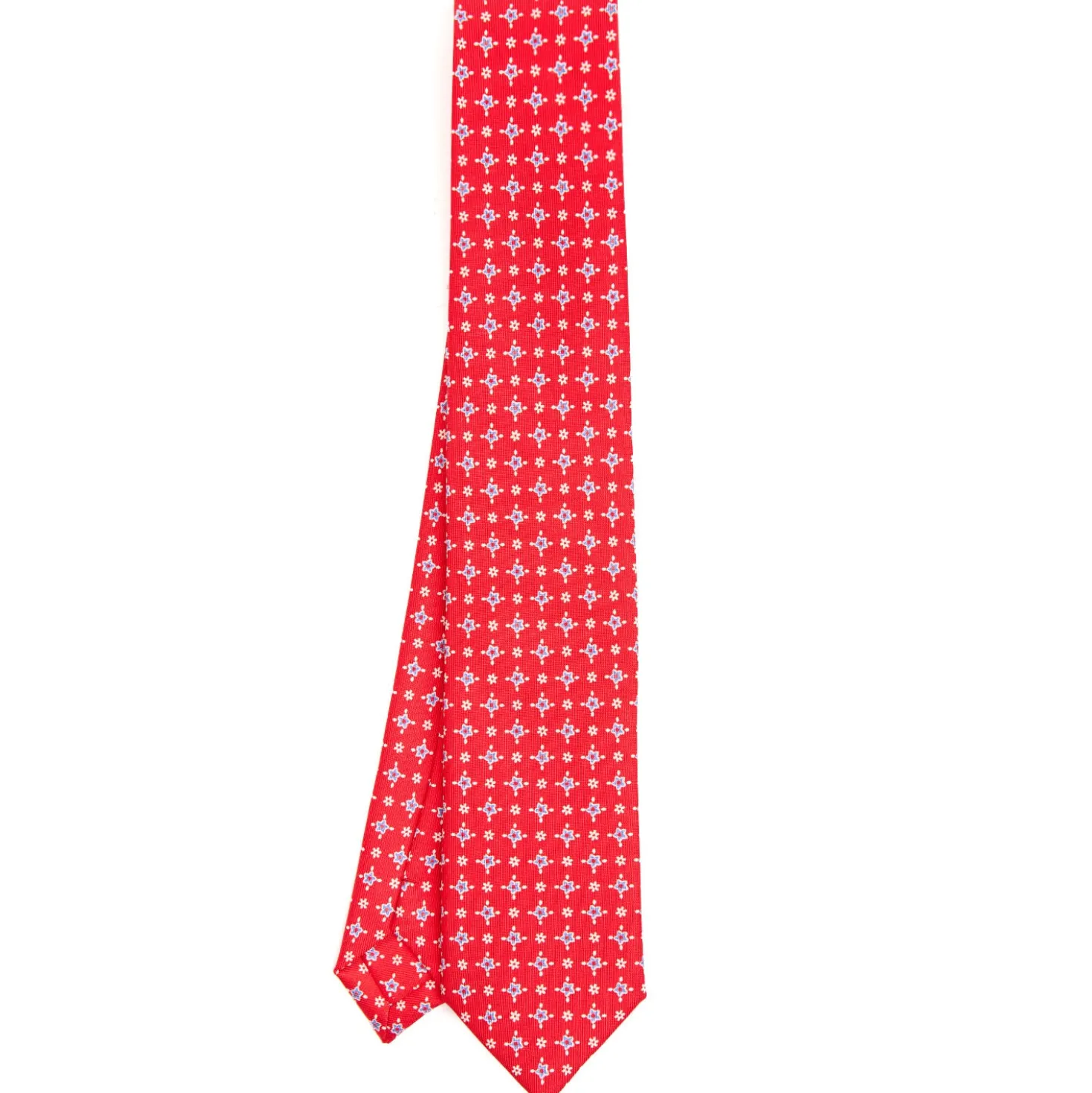 CRAVATTA DONNA ROSSA 7 CM IN SETA STAMPATA San valentino edition