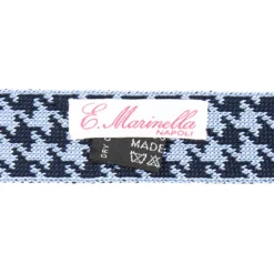 CRAVATTA DONNA TRICOT IN SETA AZZURRA Pied de poule