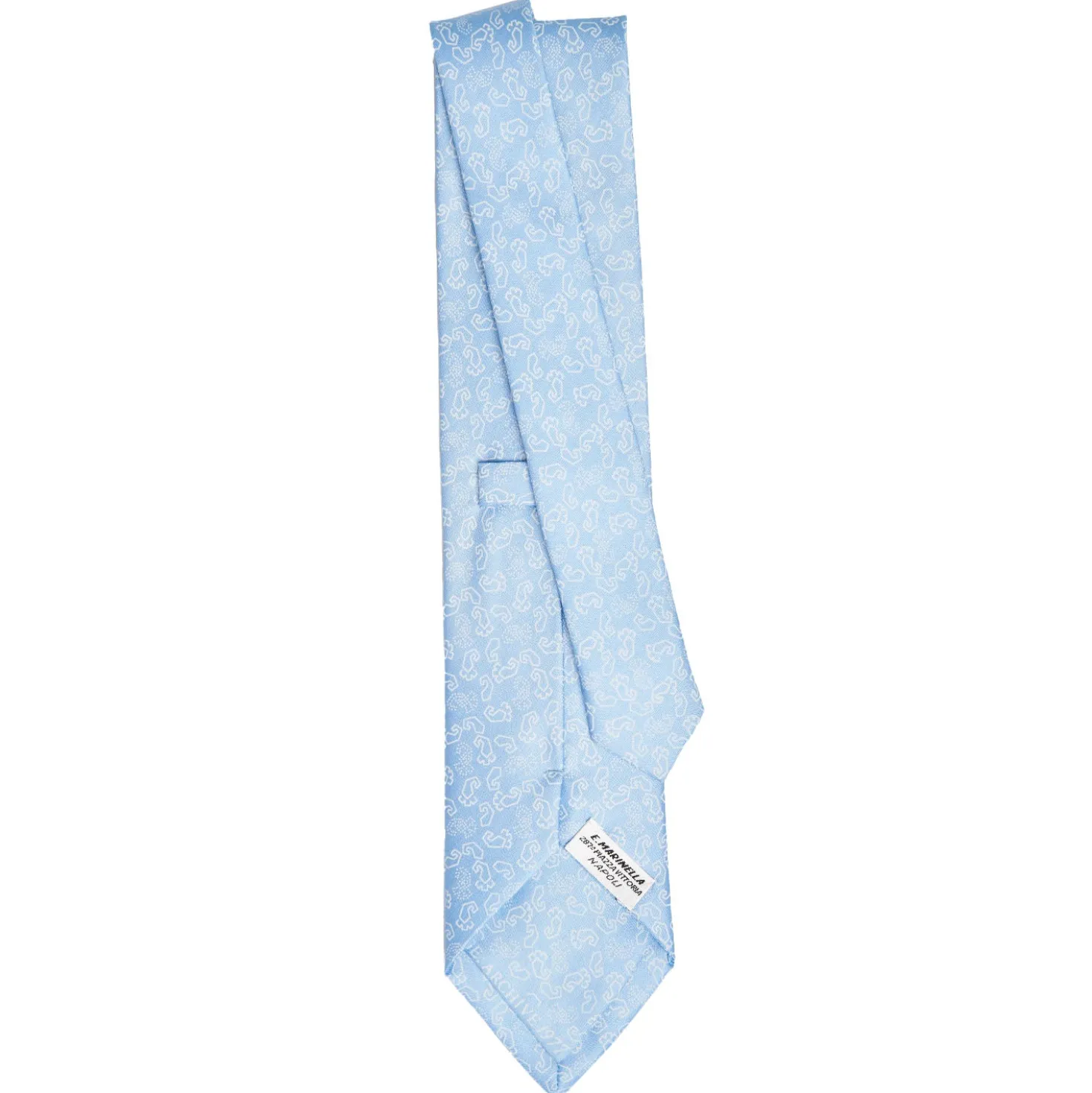 CRAVATTA IN SETA AZZURRA Collezione archivio anno 1977