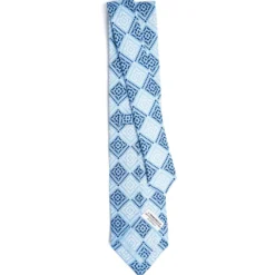 CRAVATTA IN SETA AZZURRA Collezione archivio anno 1982